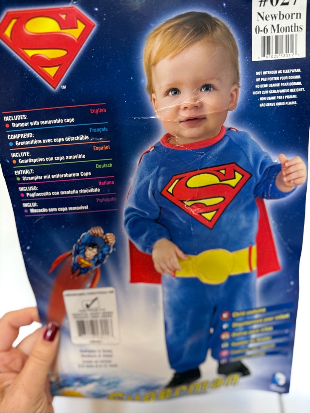 DC Comics Superman Infant onesie - Halloween. Instagram.